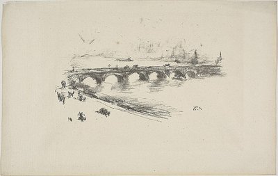 Sera, Little Waterloo Bridge da James Abbott McNeill Whistler