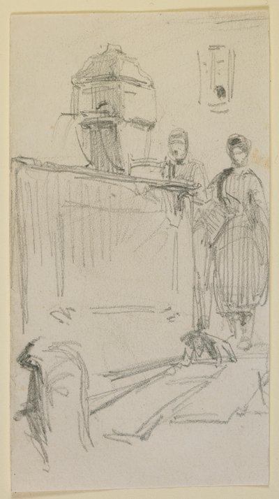Figure vicino a una fontana da James Abbott McNeill Whistler