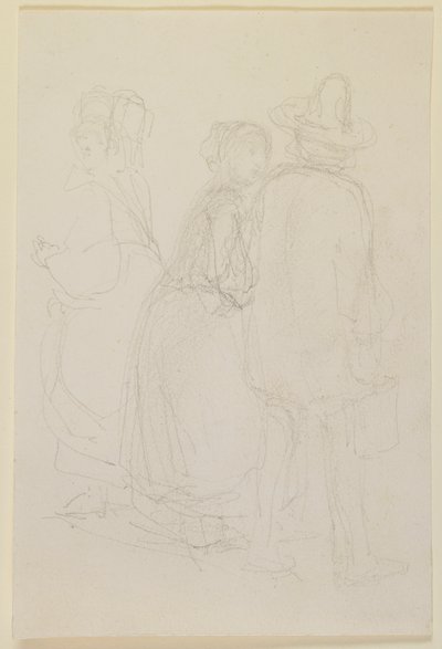 Gruppo di tre figure in piedi da James Abbott McNeill Whistler