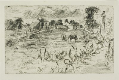 Paesaggio con cavalli da James Abbott McNeill Whistler