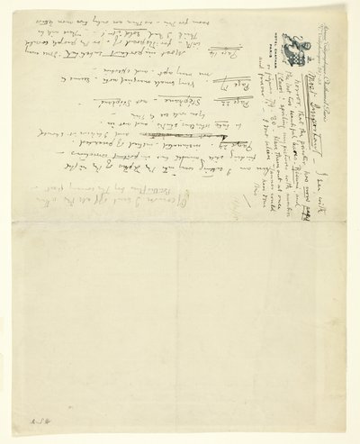 Lettera a William Heinemann con correzioni per Eden contro Whistler: Il baronetto e la farfalla. Un valentino con un verdetto da James Abbott McNeill Whistler