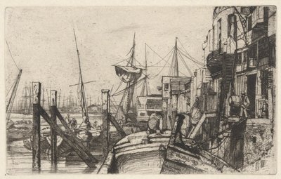 Limehouse, dalla serie del Tamigi (Una Serie di Sedici Incisioni di Scene sul Tamigi e Altri Soggetti) da James Abbott McNeill Whistler