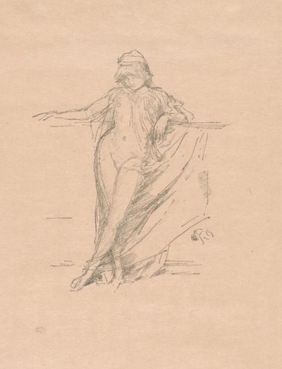 Piccola figura drappeggiata, appoggiata da James Abbott McNeill Whistler