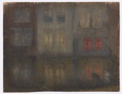 Notturno: Nero e Rosso – Canale posteriore, Olanda da James Abbott McNeill Whistler