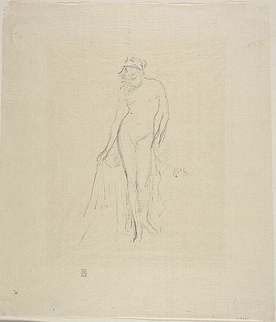 Modello nudo, in piedi da James Abbott McNeill Whistler