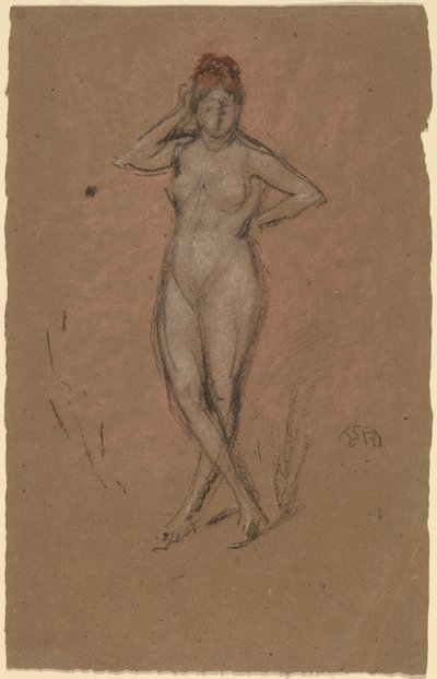 Nudo in piedi con gambe incrociate da James Abbott McNeill Whistler