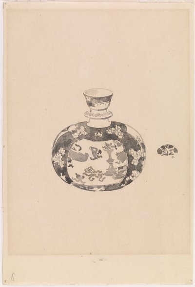 Vaso a forma di uovo con coperchio a campana da James Abbott McNeill Whistler
