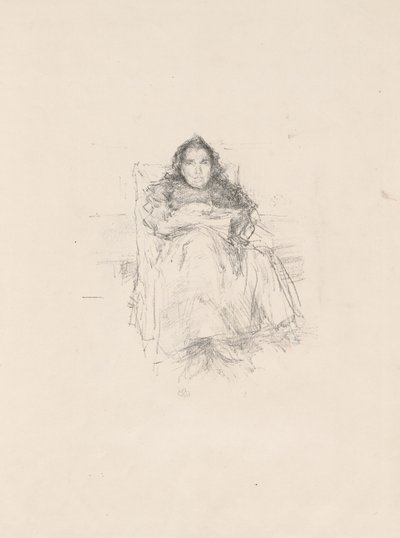 Studio di ritratto: Mrs. Philip, No. 3 (recto) Studio di ritratto: Geneviève Mallarmé (verso) da James Abbott McNeill Whistler