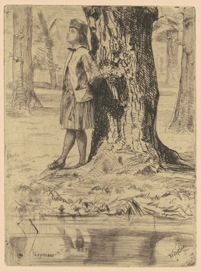 Seymour in piedi sotto un albero da James McNeill Whistler