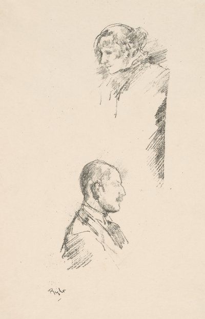 Schizzi di Miss Philip e Mr. A. Studd da James Abbott McNeill Whistler