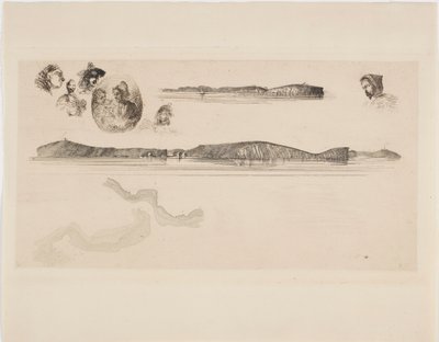 Schizzi sulla lastra del Coast Survey da James Abbott McNeill Whistler