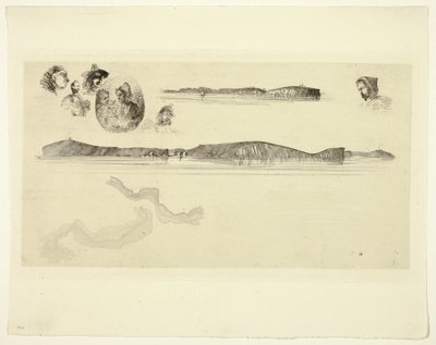 Schizzi sulla lastra del Coast Survey da James Abbott McNeill Whistler