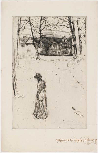Speke Hall: Il viale da James Abbott McNeill Whistler