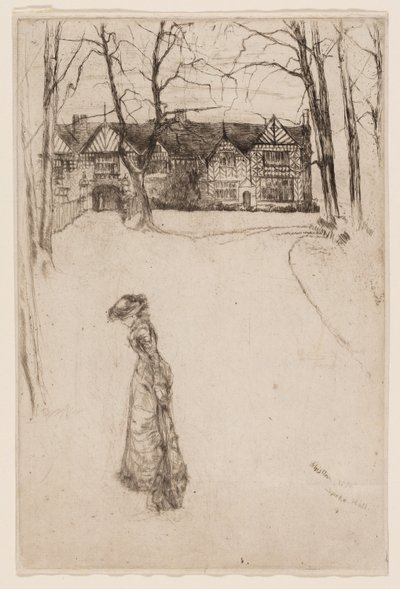 Speke Hall: Il viale da James Abbott McNeill Whistler