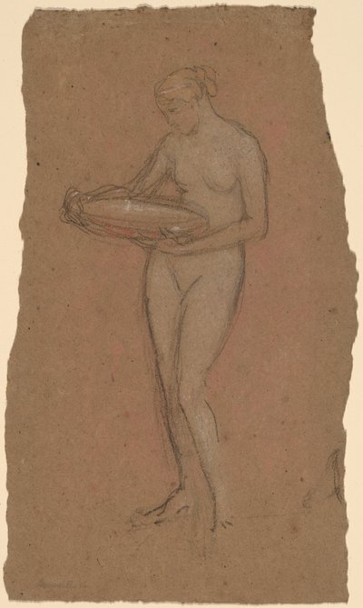 Nudo Femminile in Piedi con una Ciotola (recto) da James Abbott McNeill Whistler