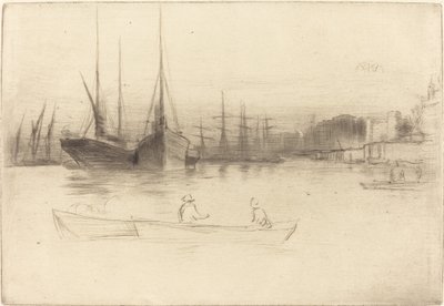 Battelli a Vapore vicino alla Torre da James Abbott McNeill Whistler