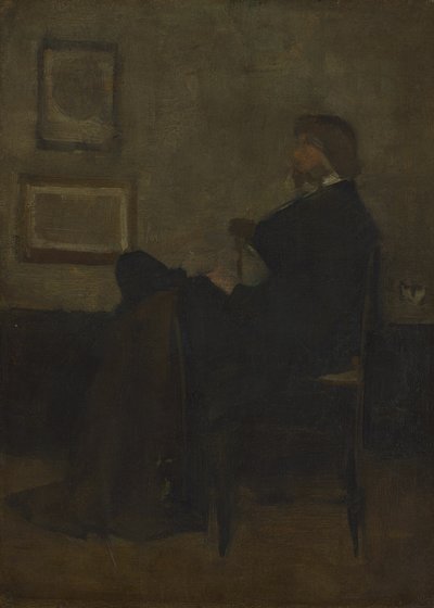 Studio per "Composizione in grigio e nero, n. 2: ritratto di Thomas Carlyle". da James McNeill Whistler