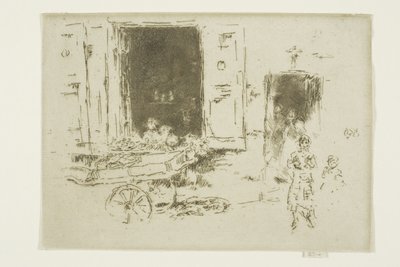 Il barrow - Quartiere des Marolles, Bruxelles da James Abbott McNeill Whistler
