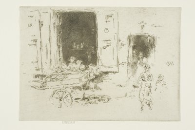 La carriola - Quartiere des Marolles, Bruxelles da James Abbott McNeill Whistler