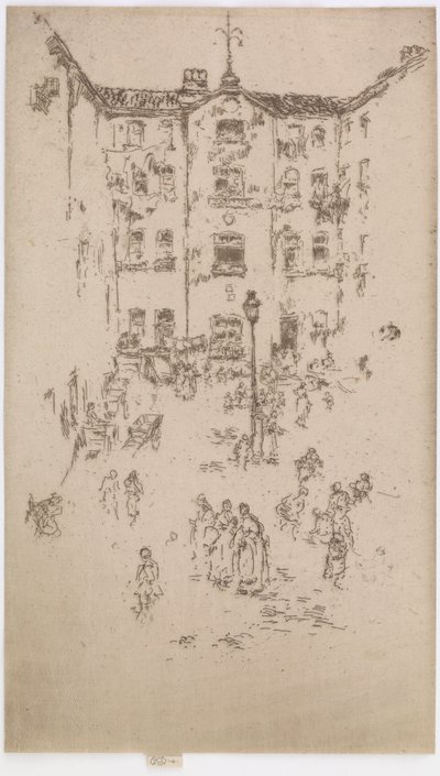 Il cortile, Bruxelles da James Abbott McNeill Whistler