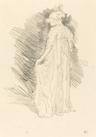 Figura drappeggiata, vista posteriore da James Abbott McNeill Whistler