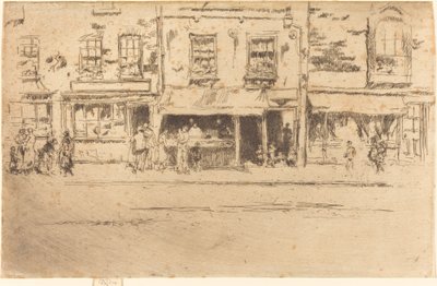Il negozio di pesce, Chelsea affollata da James Abbott McNeill Whistler