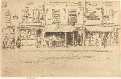Il negozio di pesce, Chelsea affollata da James Abbott McNeill Whistler