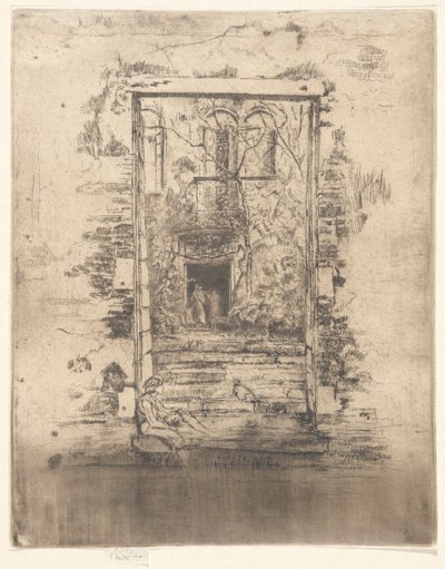 Il giardino, dal Secondo Set di Venezia (Un set di ventisei incisioni) da James Abbott McNeill Whistler