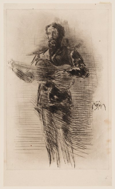 La suonatrice di chitarra (M.W. Ridley) da James Abbott McNeill Whistler