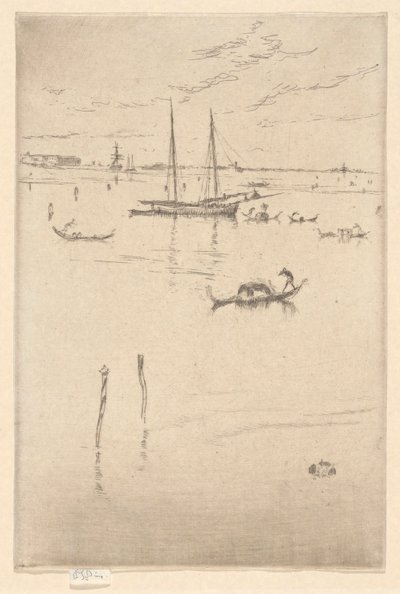 La Piccola Laguna, dalla Prima Serie di Venezia (Venezia, Una Serie di Dodici Incisioni) da James Abbott McNeill Whistler