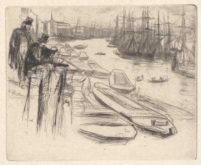 La piccola piscina, dal Thames Set (Una serie di sedici incisioni di scene sul Tamigi e altri soggetti) da James Abbott McNeill Whistler