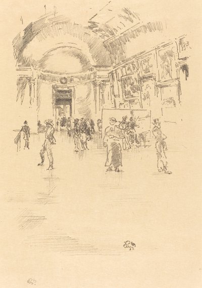 La Galleria Lunga, Louvre da James Abbott McNeill Whistler