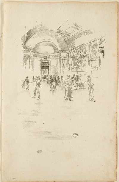La lunga galleria, Louvre da James Abbott McNeill Whistler