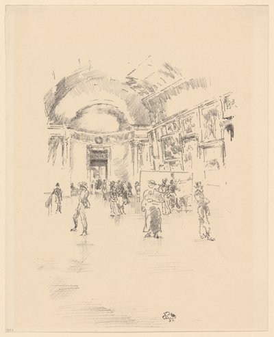 La lunga galleria, Louvre da James Abbott McNeill Whistler