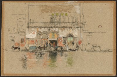 Il Palazzo; bianco e rosa da James Abbott McNeill Whistler