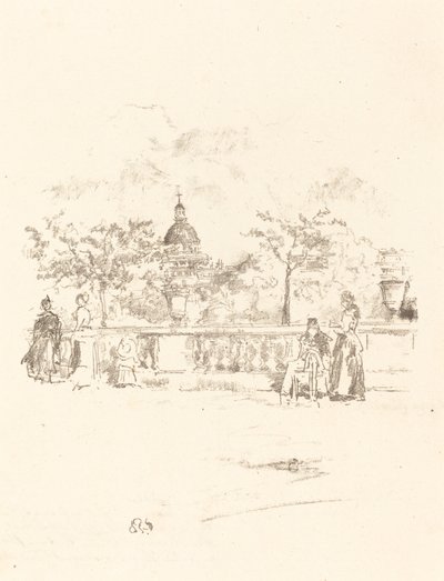 Il Pantheon, dalla terrazza dei Giardini del Lussemburgo da James Abbott McNeill Whistler