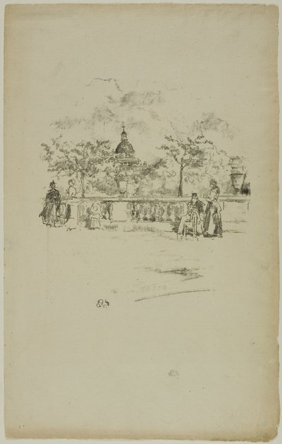 Il Pantheon, dalla terrazza dei Giardini di Lussemburgo da James McNeill Whistler