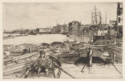 La piscina, dalla serie Thames Set (Una serie di sedici incisioni di scene sul Tamigi e altri soggetti) da James Abbott McNeill Whistler