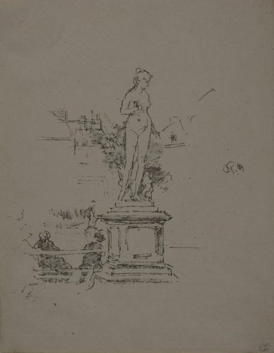 La Statua, Giardini del Lussemburgo da James Abbott McNeill Whistler