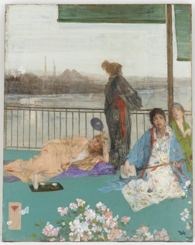 Variazioni nel colore della carne e verde - Il balcone da James Abbott McNeill Whistler