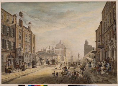 Vista verso Hanover Square mostrando Holles Street, Londra, 1773-1791 da James Miller