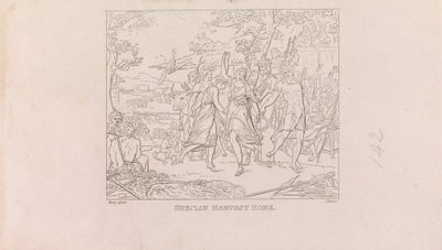 Progetti per la Grande Sala della Società delle Arti (4 di 1 foglio) da James Mitan
