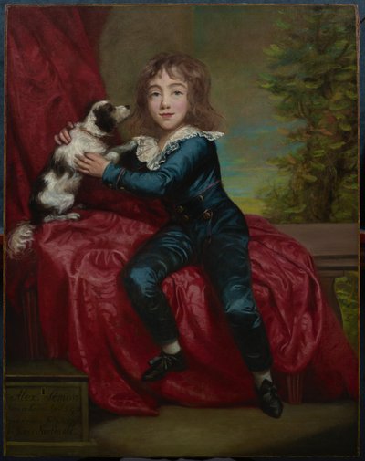 Ritratto del Maestro Semon con uno Spaniel da James Northcote