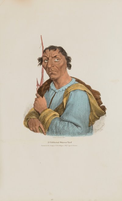 Un famoso capo Ottowa, da Il portafoglio aborigeno da James Otto Lewis