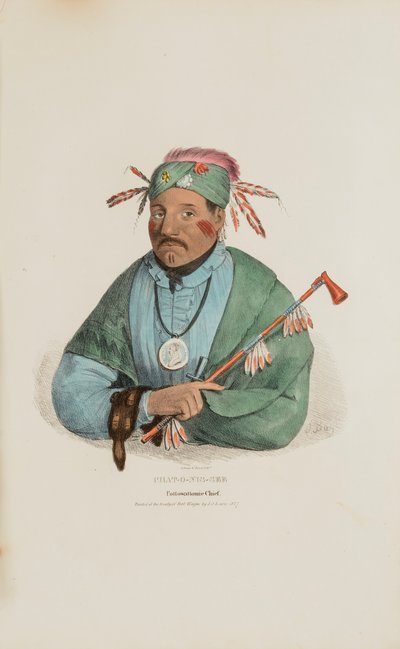 CHAT-O-MIS-SEE; Capo Pottowattomie, da Il portafoglio aborigeno da James Otto Lewis