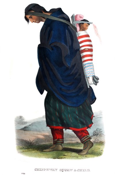 Donna e bambino Chippeway (Ojibwe) da James Otto Lewis