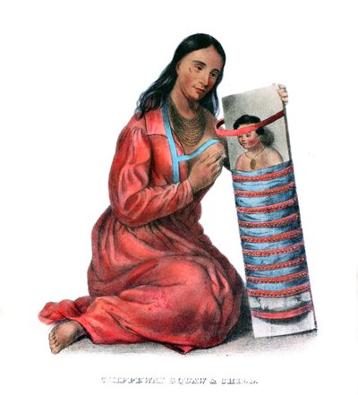 Donna e bambino Chippeway (Ojibwe) da James Otto Lewis