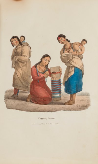 Donne Chippeway, da Il portafoglio degli aborigeni da James Otto Lewis