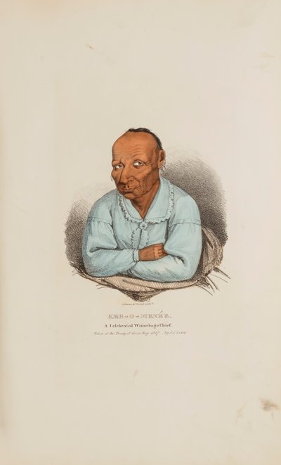 KER-O-MENEE; un famoso capo Winnebago, da Il portafoglio aborigeno da James Otto Lewis