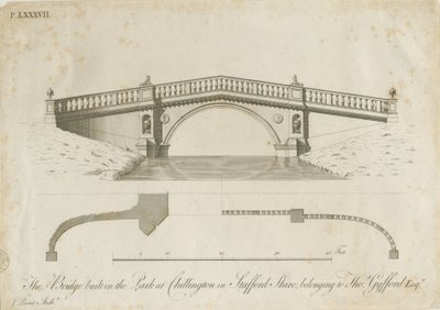 Chillington Park - Ponte: incisione, nd [c 1789] da James Paine